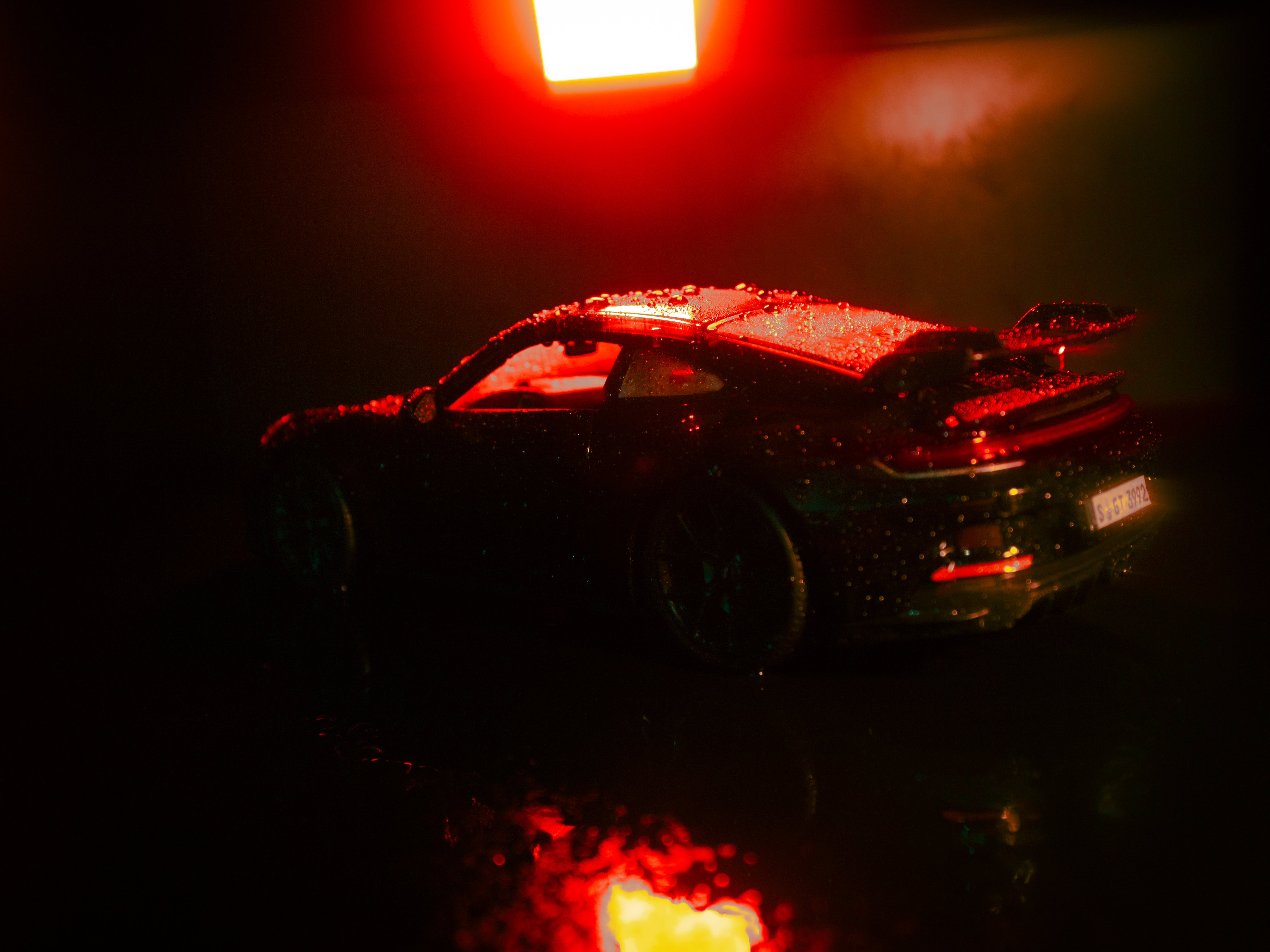 Porsche in the mist