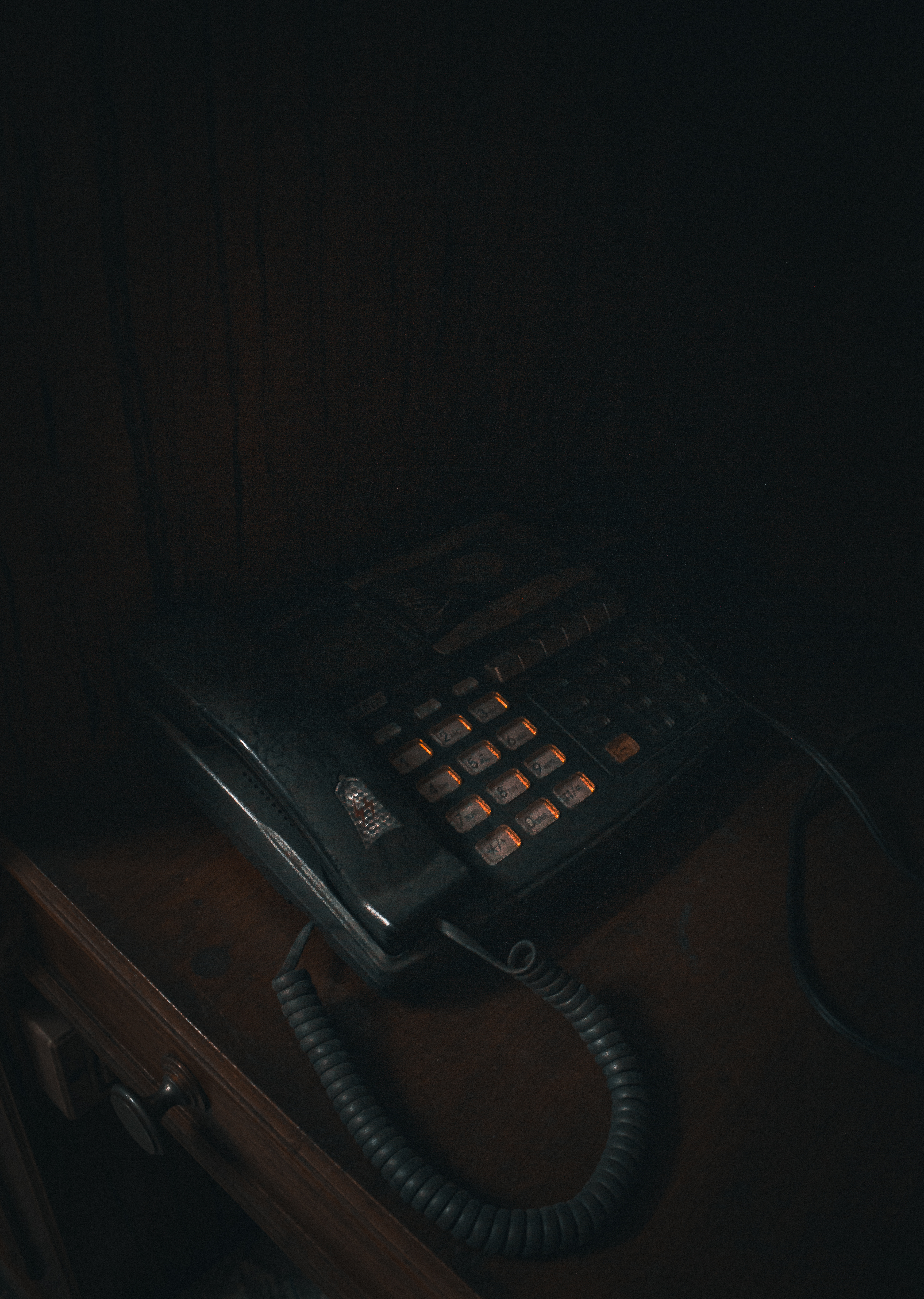 Old Telephone Hiding in the Shadows